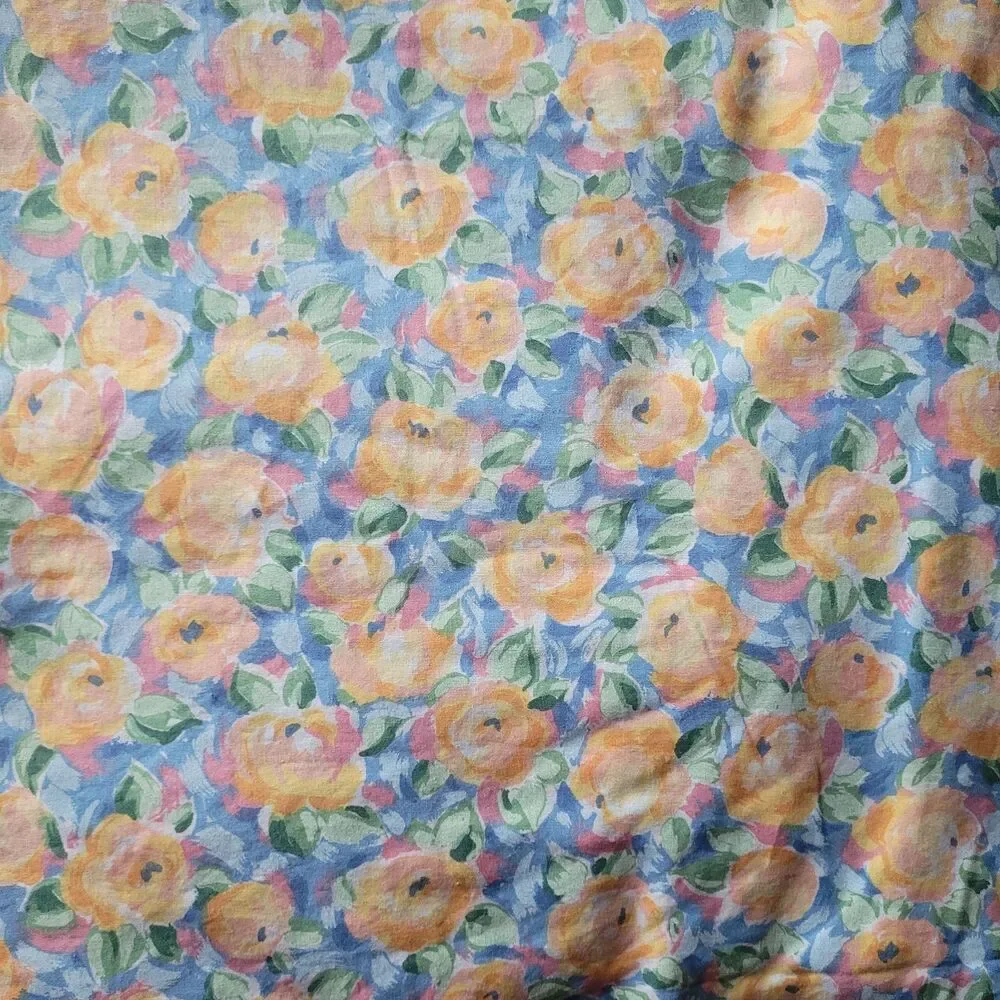 Vintage Croscill Floral Ruffled King Flat Sheet/ Fitted Sheet and 2 Pillow Shams - Picture 3 of 5